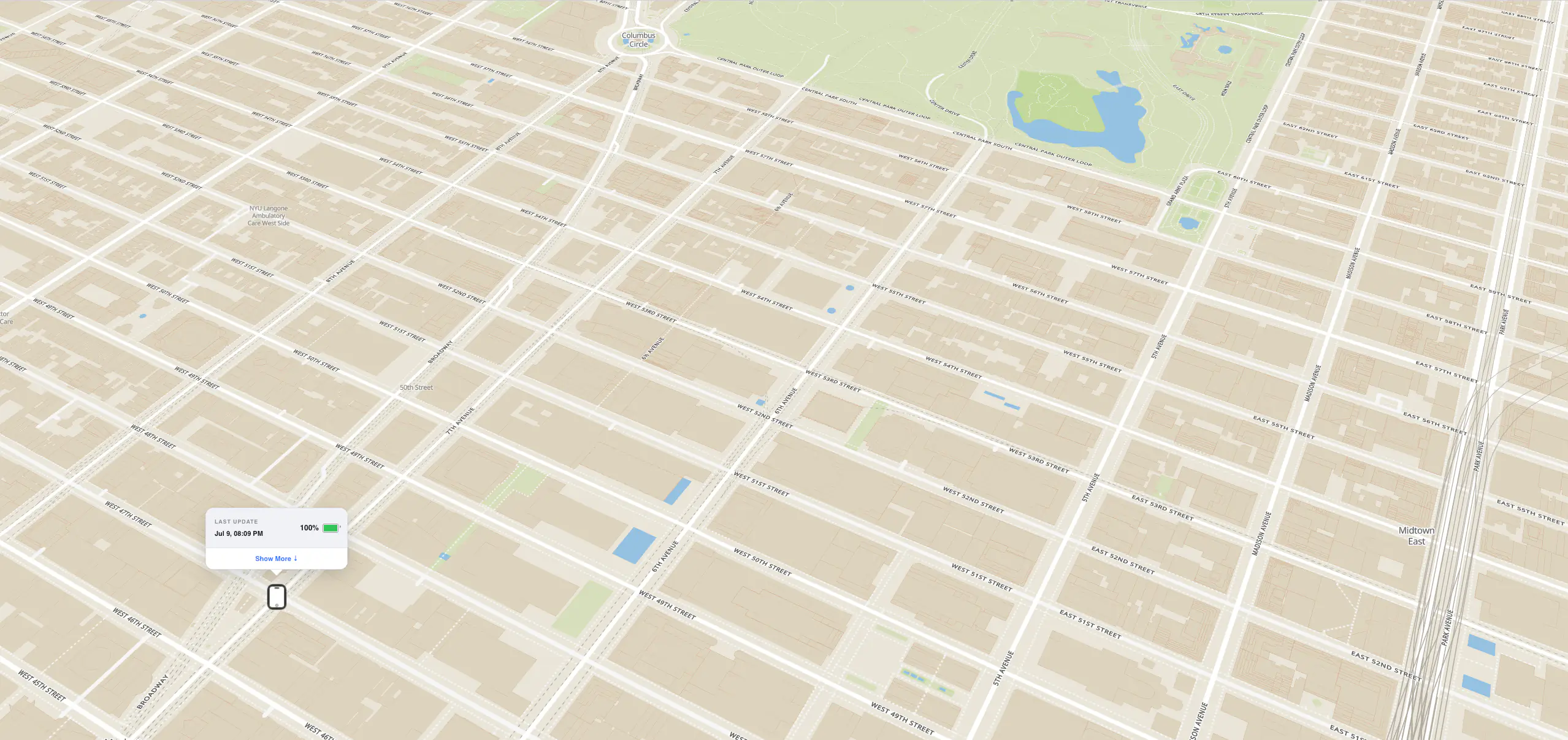Interactive MAPPING showing real-time GPS device location tracking with coordinates and telemetry overlay
